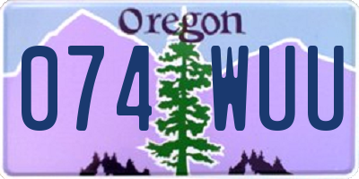 OR license plate 074WUU