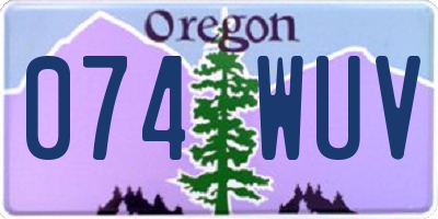 OR license plate 074WUV