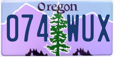 OR license plate 074WUX
