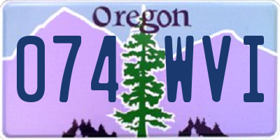 OR license plate 074WVI