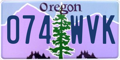 OR license plate 074WVK