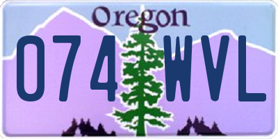 OR license plate 074WVL
