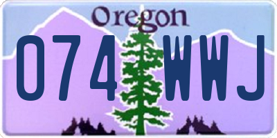 OR license plate 074WWJ