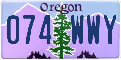 OR license plate 074WWY