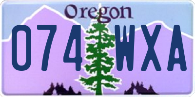 OR license plate 074WXA
