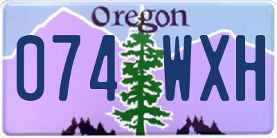 OR license plate 074WXH