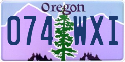 OR license plate 074WXI