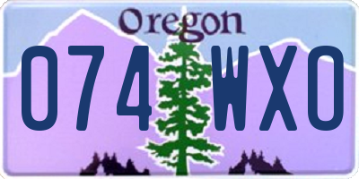 OR license plate 074WXO