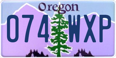 OR license plate 074WXP