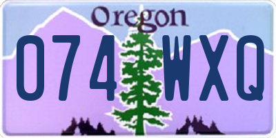 OR license plate 074WXQ