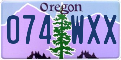 OR license plate 074WXX