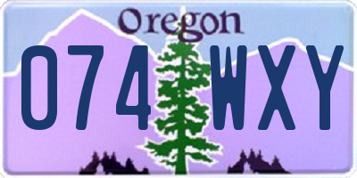 OR license plate 074WXY