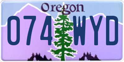 OR license plate 074WYD