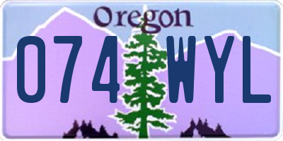 OR license plate 074WYL