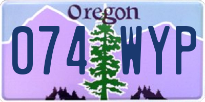 OR license plate 074WYP