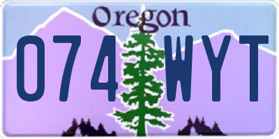 OR license plate 074WYT