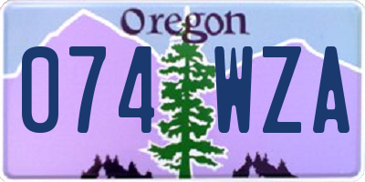 OR license plate 074WZA
