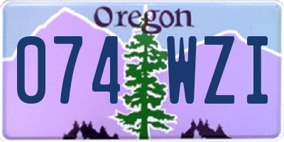 OR license plate 074WZI