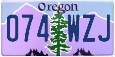 OR license plate 074WZJ