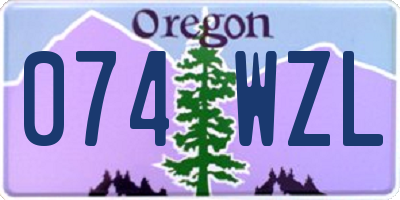 OR license plate 074WZL