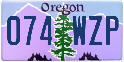 OR license plate 074WZP