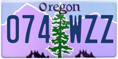 OR license plate 074WZZ