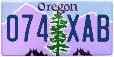 OR license plate 074XAB