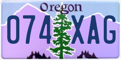 OR license plate 074XAG