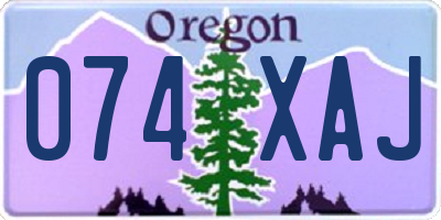 OR license plate 074XAJ