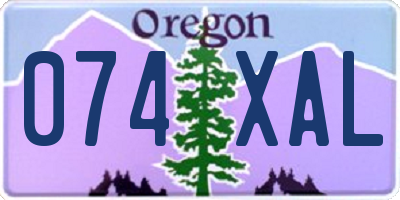 OR license plate 074XAL