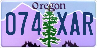 OR license plate 074XAR
