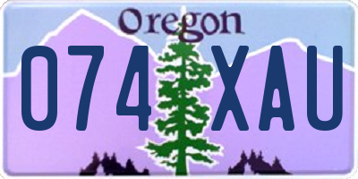 OR license plate 074XAU