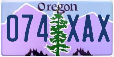 OR license plate 074XAX