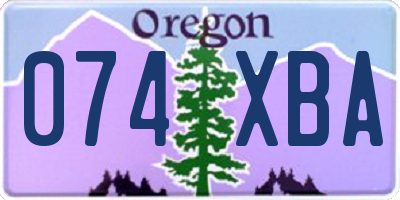 OR license plate 074XBA