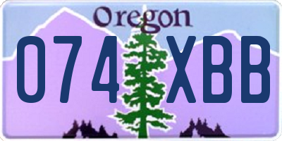 OR license plate 074XBB