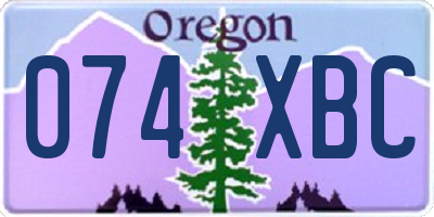 OR license plate 074XBC
