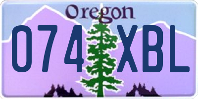 OR license plate 074XBL