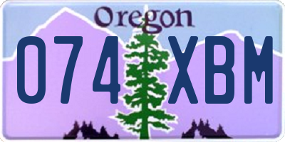 OR license plate 074XBM