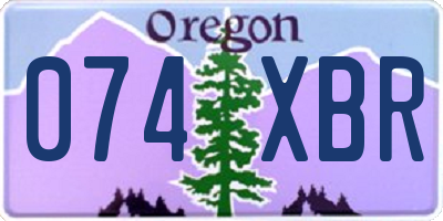 OR license plate 074XBR