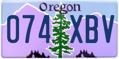 OR license plate 074XBV