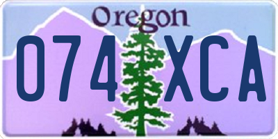 OR license plate 074XCA