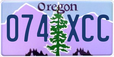 OR license plate 074XCC