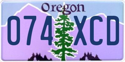 OR license plate 074XCD