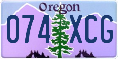 OR license plate 074XCG
