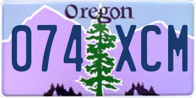 OR license plate 074XCM