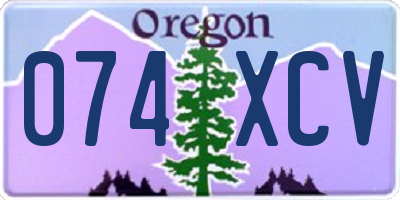 OR license plate 074XCV