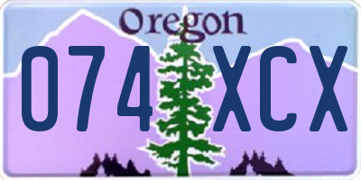 OR license plate 074XCX
