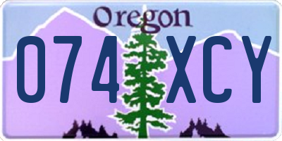 OR license plate 074XCY