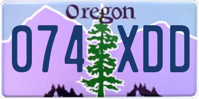 OR license plate 074XDD