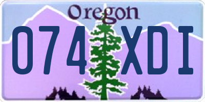 OR license plate 074XDI
